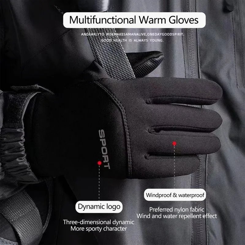Winter Gloves for Men Women Warm Tactical Gloves Touchscreen Waterproof Hiking Skiing Fishing Cycling Snowboard Non-slip Gloves