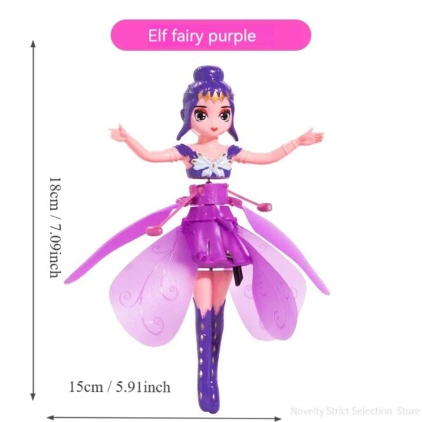 Little Princess Rotating Luminous Helicopter Doll Dancing Plane Gesture Induction Flying Toy Christmas Gift Holiday Gift - Image 5