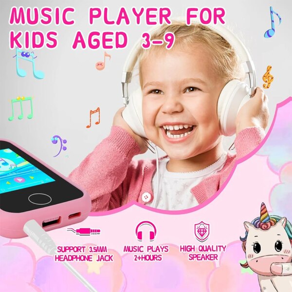 Kids Muscial Smart Phone Toys Cartoon Unicorn Touchscreen Baby Mobile for Girls Boys Educational Toys Birthday Christmas Gifts - Image 5