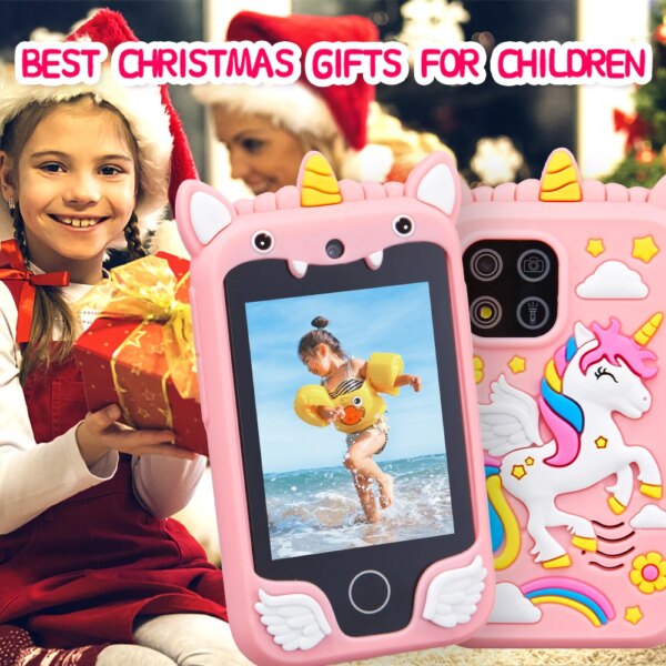 Kids Muscial Smart Phone Toys Cartoon Unicorn Touchscreen Baby Mobile for Girls Boys Educational Toys Birthday Christmas Gifts - Image 6