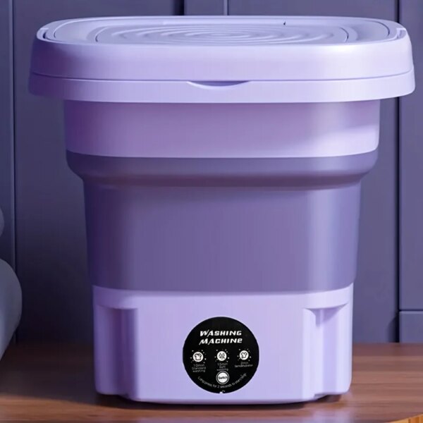 8L Portable Small Foldable Washing Machine with Spin Dryer For Socks Underwear Panties Washer Household Mini Washing Machine - Image 6