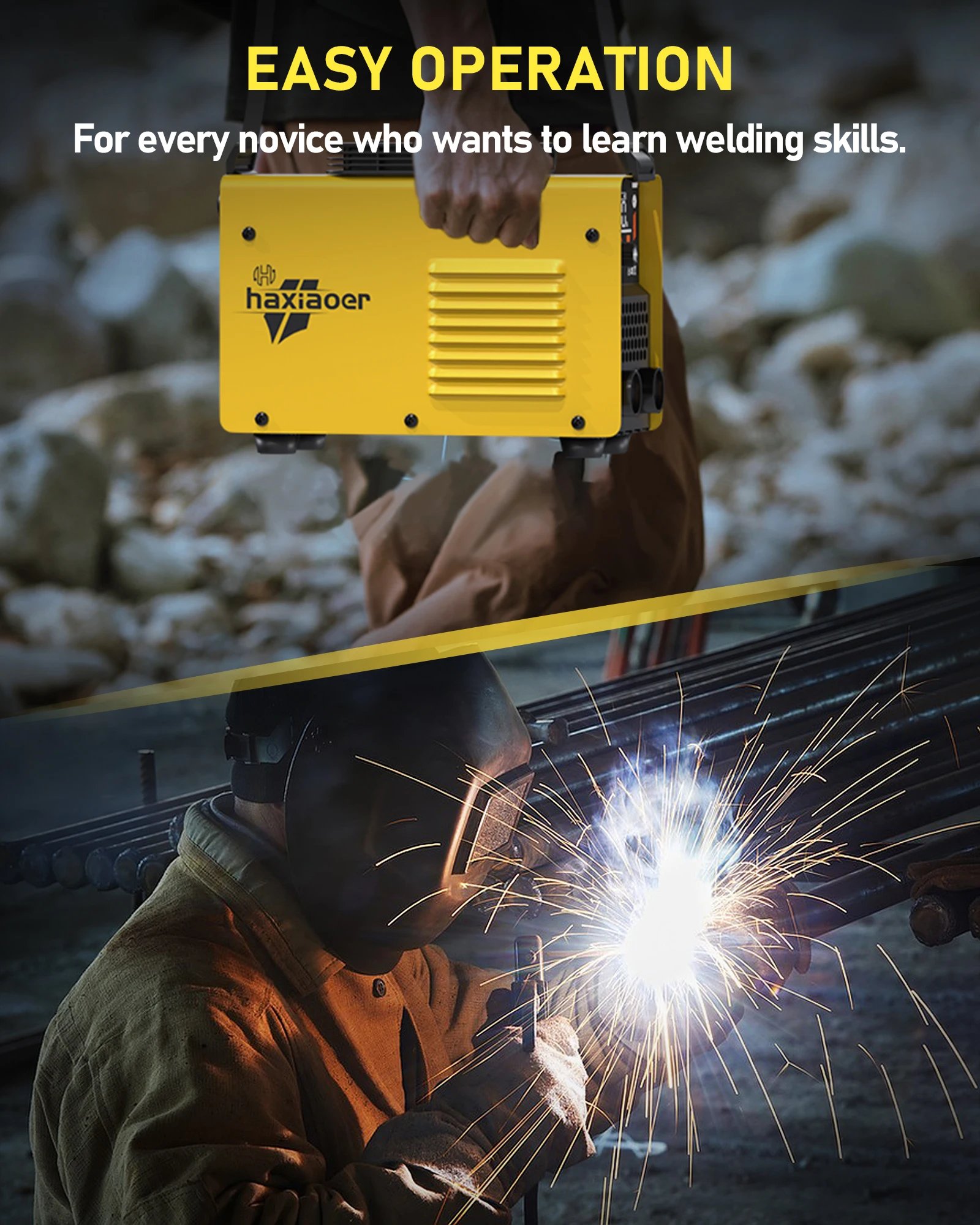 HAXIAOER ARC140 120A 110v portable professional welding machine automatically matches electrode diameter and welding thickness