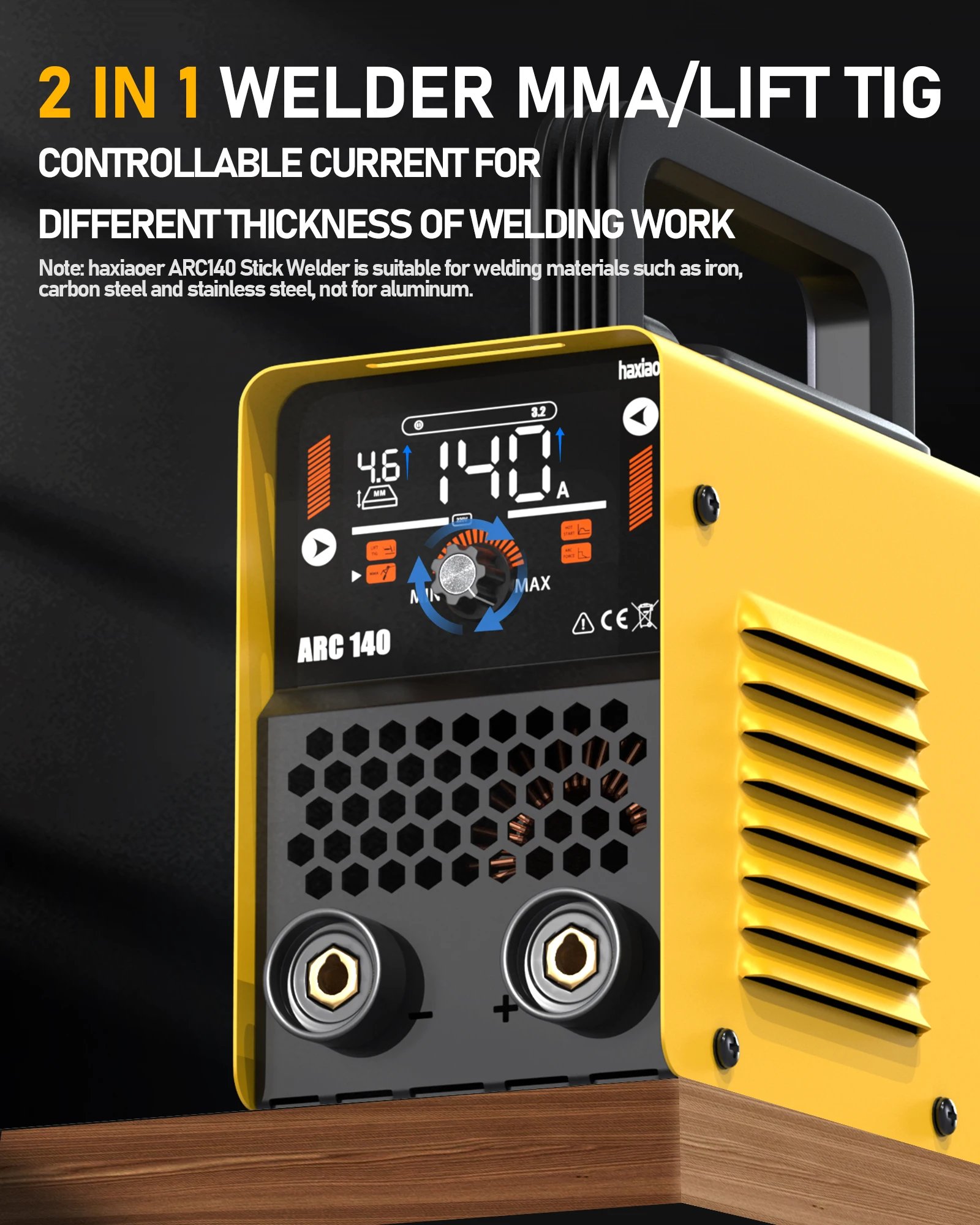 HAXIAOER ARC140 120A 110v portable professional welding machine automatically matches electrode diameter and welding thickness
