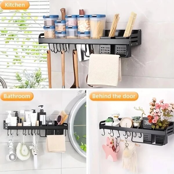 Kitchen Spice Knife Holder Storage Rack Knives Holder Knife Stand Spice Rack Organizer Shelf Wall mounted Knives Holder - Image 4