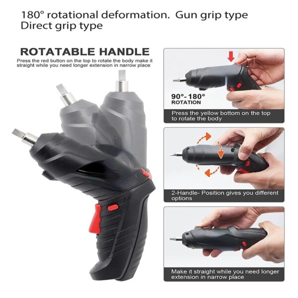 3.6v Power Tools Set Household Maintenance Repair 1800mAh Lithium Battery Mini Household Electric Drill Cordless Screwdriver - Image 6