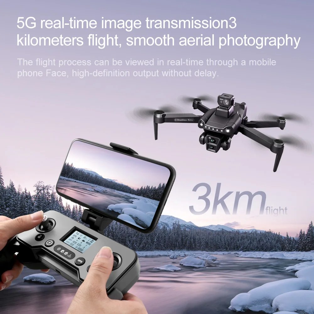 For Xiaomi V198GPS Drone ESC 8K Profesional  Brushless Laser obstacle avoidance Aerial Optical Foldable Quadcopter Mini Dron New