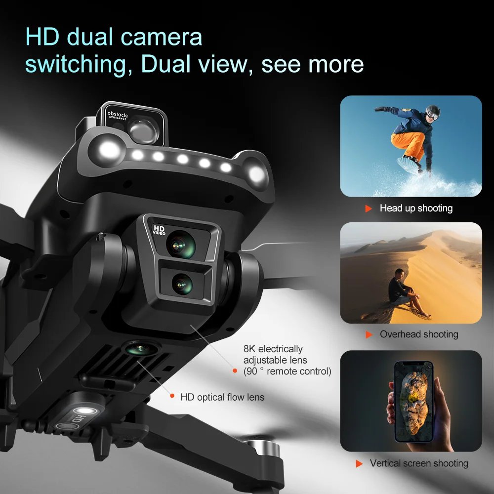 For Xiaomi V198GPS Drone ESC 8K Profesional  Brushless Laser obstacle avoidance Aerial Optical Foldable Quadcopter Mini Dron New