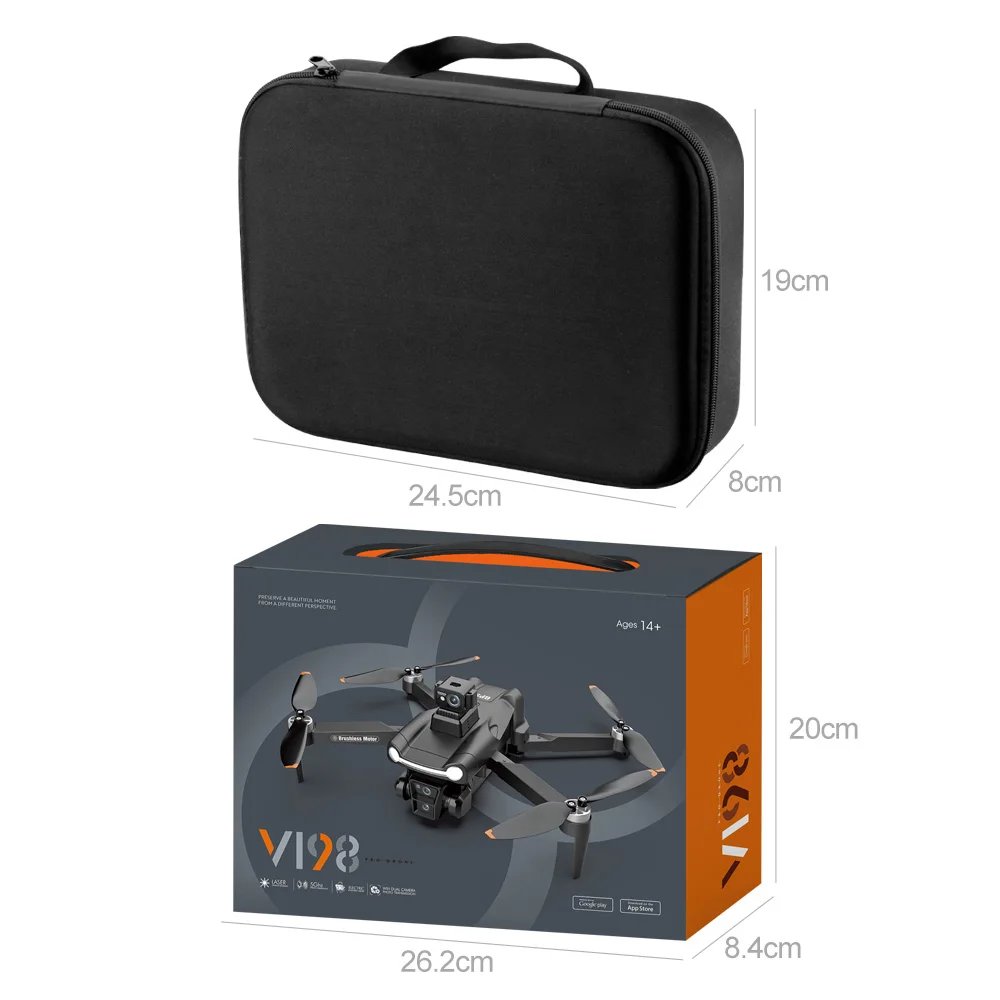 For Xiaomi V198GPS Drone ESC 8K Profesional  Brushless Laser obstacle avoidance Aerial Optical Foldable Quadcopter Mini Dron New