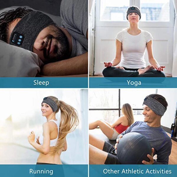 Sleep Mask Bluetooth Sleeping Headphones Headband Thin Soft Elastic Comfortable Wireless Music Headset Eye Mask For Side Sleeper - Image 5