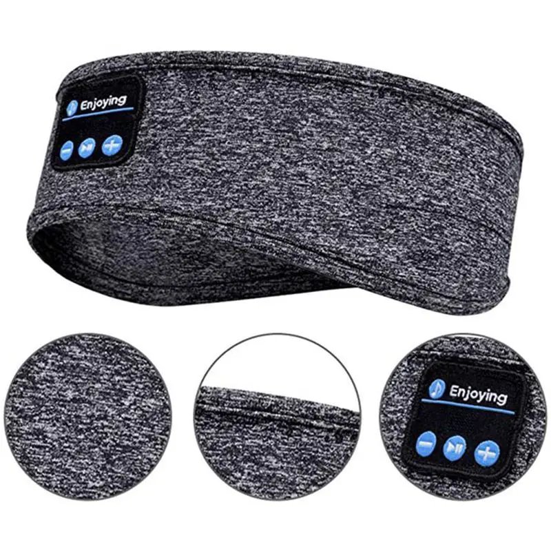Sleep Mask Bluetooth Sleeping Headphones Headband Thin Soft Elastic Comfortable Wireless Music Headset Eye Mask For Side Sleeper