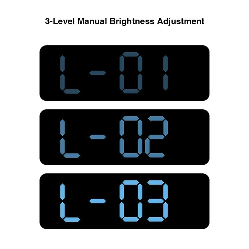 LED  Electronic Digital Alarm Clock Temperature Humidity Week Auto Dimmer Table Clock Number Wall Clock For Bedroom Decor