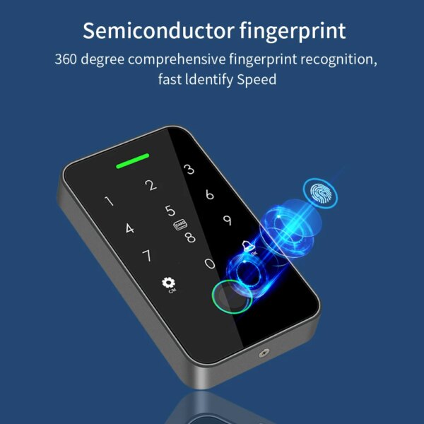 Dual RFID 125Khz+13.56MHz NFC Tuya Outdoor Fingerprint Access Control Keypad IP67 Waterproof Biometrics Door Opener with Gateway - Image 3