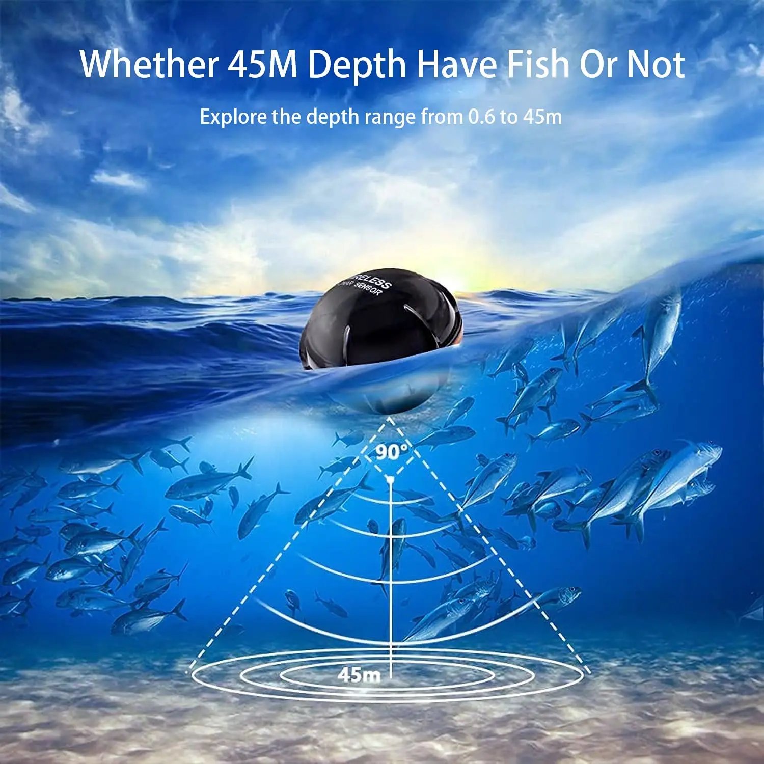 Wireless Sonar Fishing Alert Fish Finder Underwater Echo Sounder Fishing Detector Portable Fish Finder Wireless Sonar Fishing Alert Fish Finder Underwater Echo Sounder Fishing Detector Portable Fish Finder