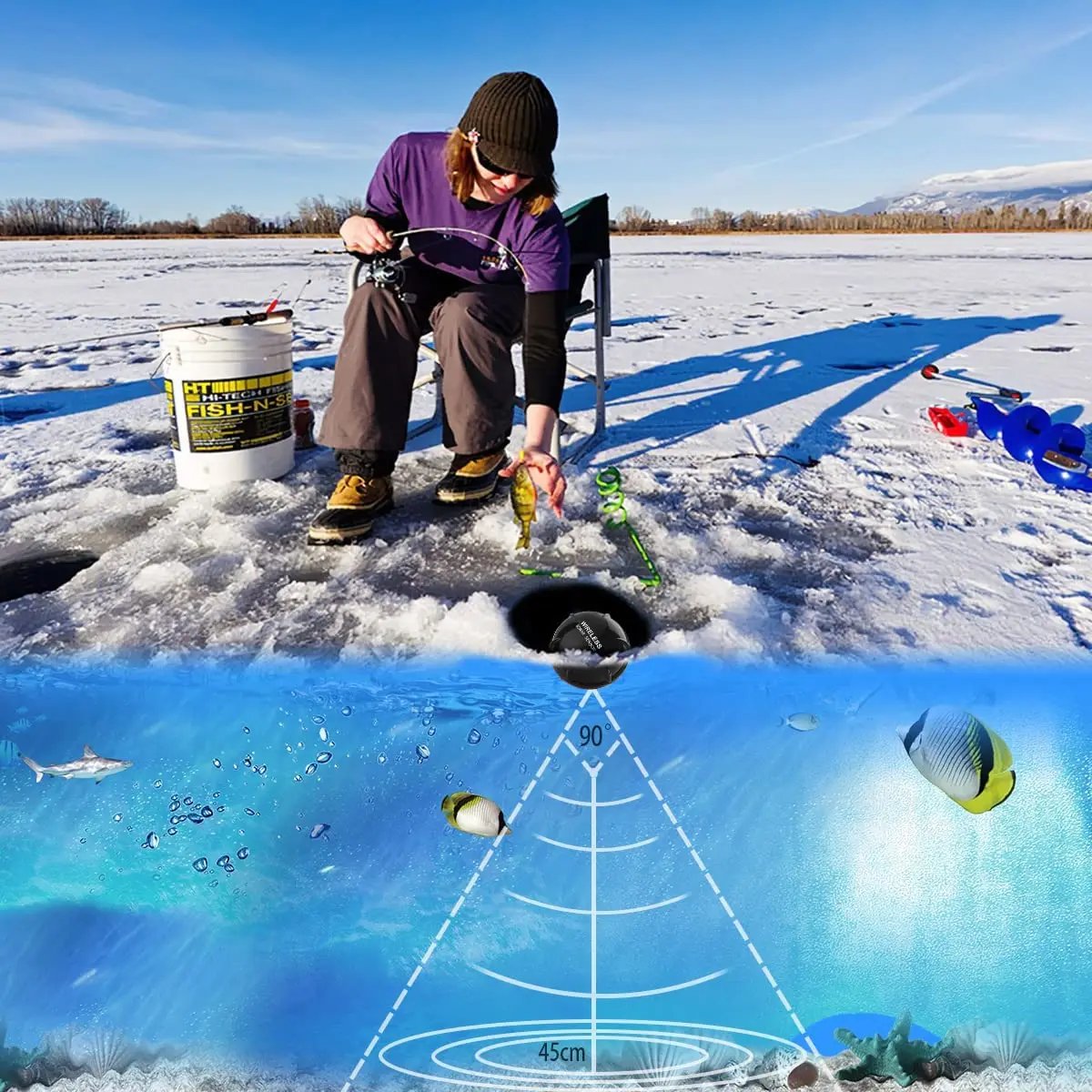 Wireless Sonar Fishing Alert Fish Finder Underwater Echo Sounder Fishing Detector Portable Fish Finder Wireless Sonar Fishing Alert Fish Finder Underwater Echo Sounder Fishing Detector Portable Fish Finder