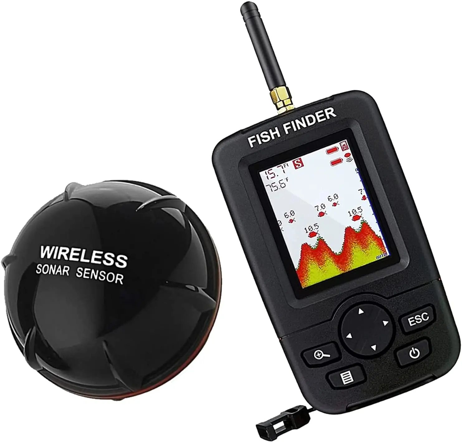 Wireless Sonar Fishing Alert Fish Finder Underwater Echo Sounder Fishing Detector Portable Fish Finder Wireless Sonar Fishing Alert Fish Finder Underwater Echo Sounder Fishing Detector Portable Fish Finder