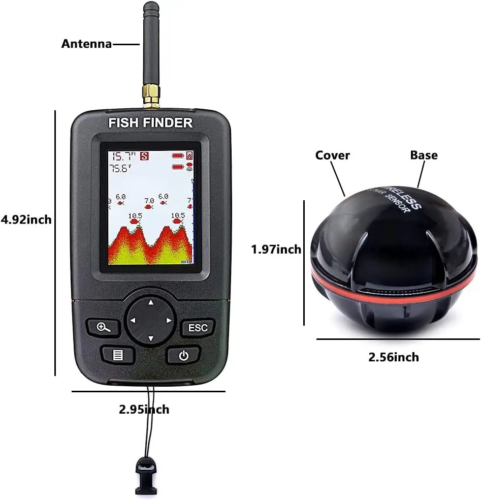 Wireless Sonar Fishing Alert Fish Finder Underwater Echo Sounder Fishing Detector Portable Fish Finder Wireless Sonar Fishing Alert Fish Finder Underwater Echo Sounder Fishing Detector Portable Fish Finder