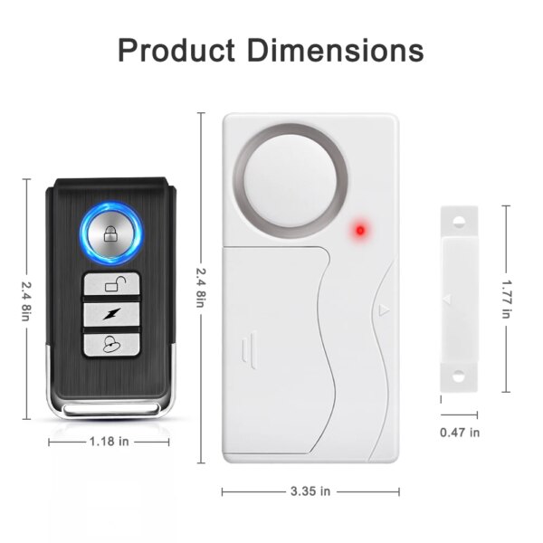 Awapow Wireless Door Alarm With Remote Control Anti-Theft Door And Window Security Alarms Home Security Sensor Burglar Alarms - Image 6