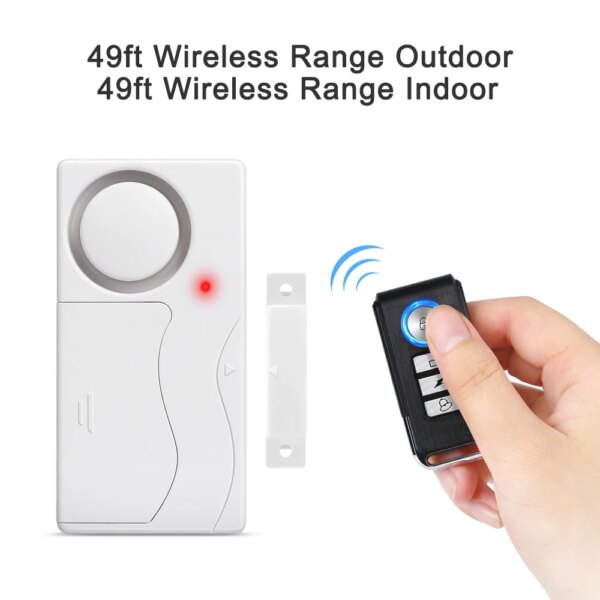 Awapow Wireless Door Alarm With Remote Control Anti-Theft Door And Window Security Alarms Home Security Sensor Burglar Alarms - Image 5