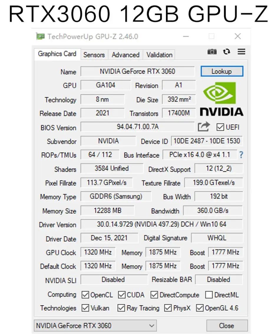2025 New RTX3060 12G Graphics Cards Gaming GDDR6 Rtx 3060 12GB GPU Computer PC 192bit DP*3 PCI Express X16 4.0 RTX3060M 6G 2025 New RTX3060 12G Graphics Cards Gaming GDDR6 Rtx 3060 12GB GPU Computer PC 192bit DP*3 PCI Express X16 4.0 RTX3060M 6G