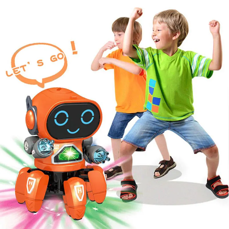 Kids Dance Robots Music LED 6 Claws Octopus Robot Birthday Gift Toys For Children Early Education Baby Toy Boys Girls Kids Dance Robots Music LED 6 Claws Octopus Robot Birthday Gift Toys For Children Early Education Baby Toy Boys Girls