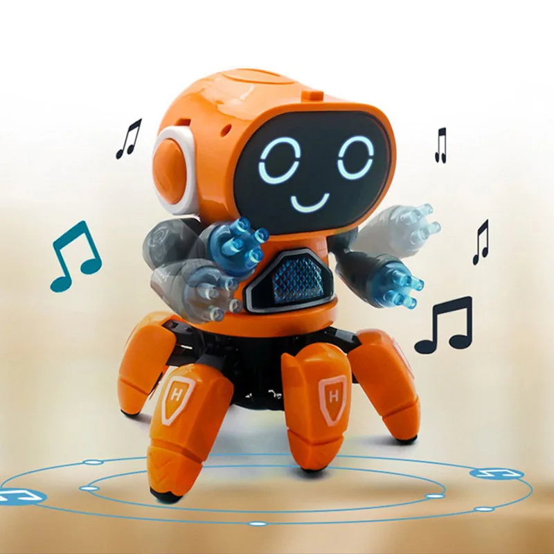 Kids Dance Robots Music LED 6 Claws Octopus Robot Birthday Gift Toys For Children Early Education Baby Toy Boys Girls Kids Dance Robots Music LED 6 Claws Octopus Robot Birthday Gift Toys For Children Early Education Baby Toy Boys Girls
