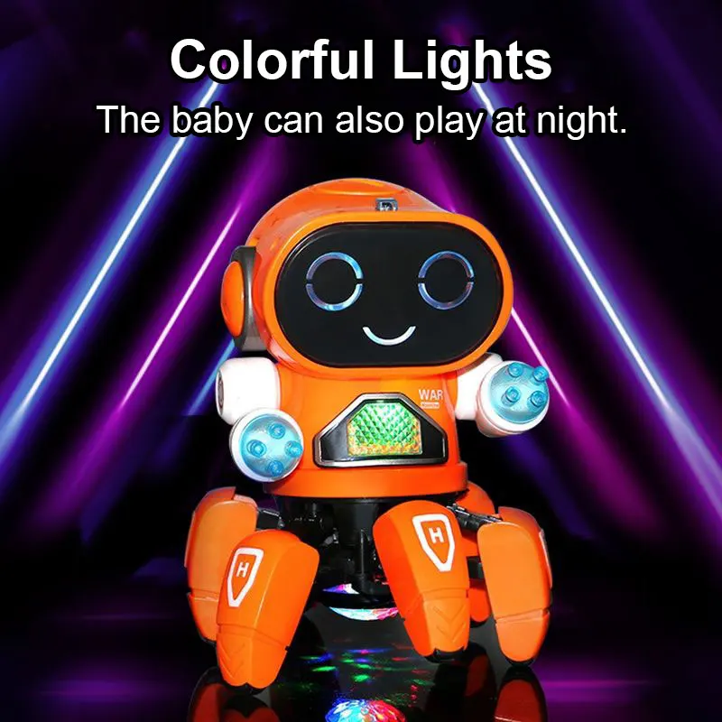 Kids Dance Robots Music LED 6 Claws Octopus Robot Birthday Gift Toys For Children Early Education Baby Toy Boys Girls Kids Dance Robots Music LED 6 Claws Octopus Robot Birthday Gift Toys For Children Early Education Baby Toy Boys Girls