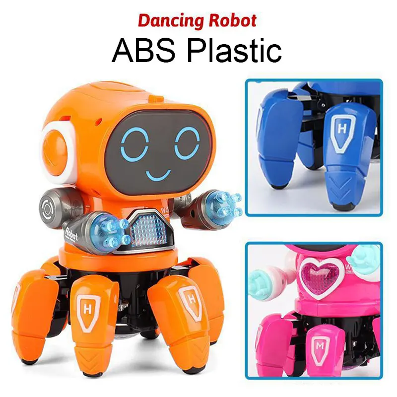Kids Dance Robots Music LED 6 Claws Octopus Robot Birthday Gift Toys For Children Early Education Baby Toy Boys Girls Kids Dance Robots Music LED 6 Claws Octopus Robot Birthday Gift Toys For Children Early Education Baby Toy Boys Girls