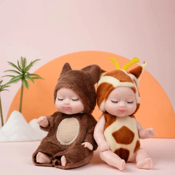 6Pcs Simulation Princess Dolls Toy Mini Cute Sleeping Baby Series Doll Cartoon Animal Toy For Kids Kawaii Dolls Girl's Gift - Image 5