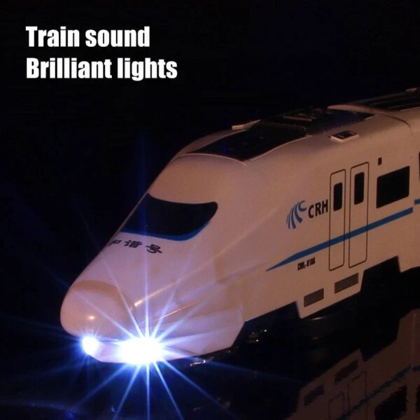 Kids Simulation High-speed Railway Train Toys Electric Sound Light Train Model Car Puzzle Toys for Boys Girls Birthday Xmas Gift - Image 2