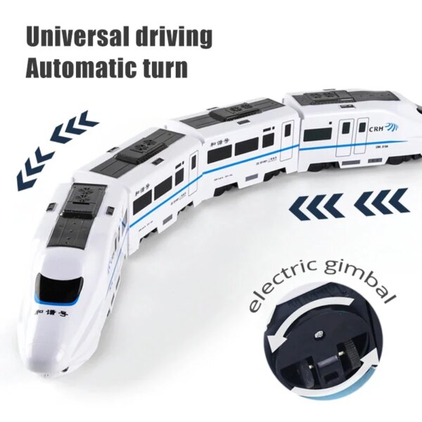 Kids Simulation High-speed Railway Train Toys Electric Sound Light Train Model Car Puzzle Toys for Boys Girls Birthday Xmas Gift - Image 3