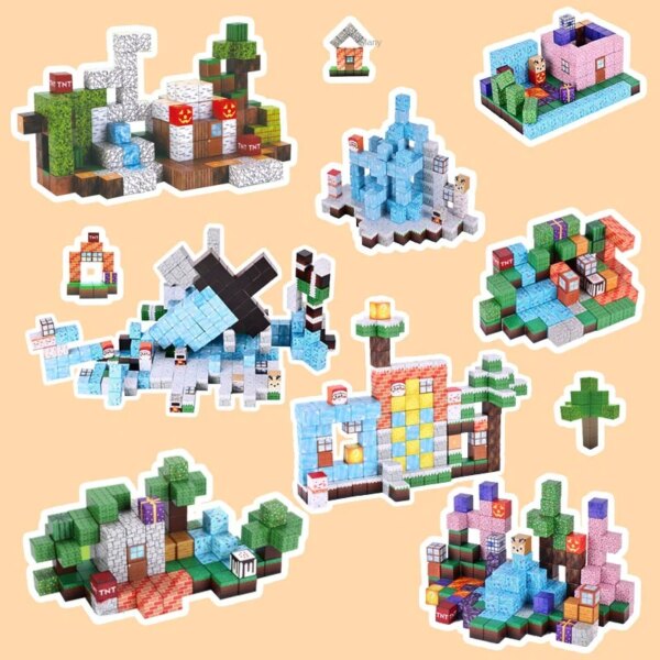 New Magnetic Blocks-Build Mine Magnet World Set for Boys Girls, Sensory Construction Toys for Toddlers Christmas Gifts - Image 6