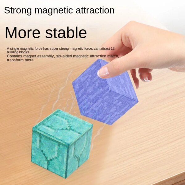 New Magnetic Blocks-Build Mine Magnet World Set for Boys Girls, Sensory Construction Toys for Toddlers Christmas Gifts - Image 4