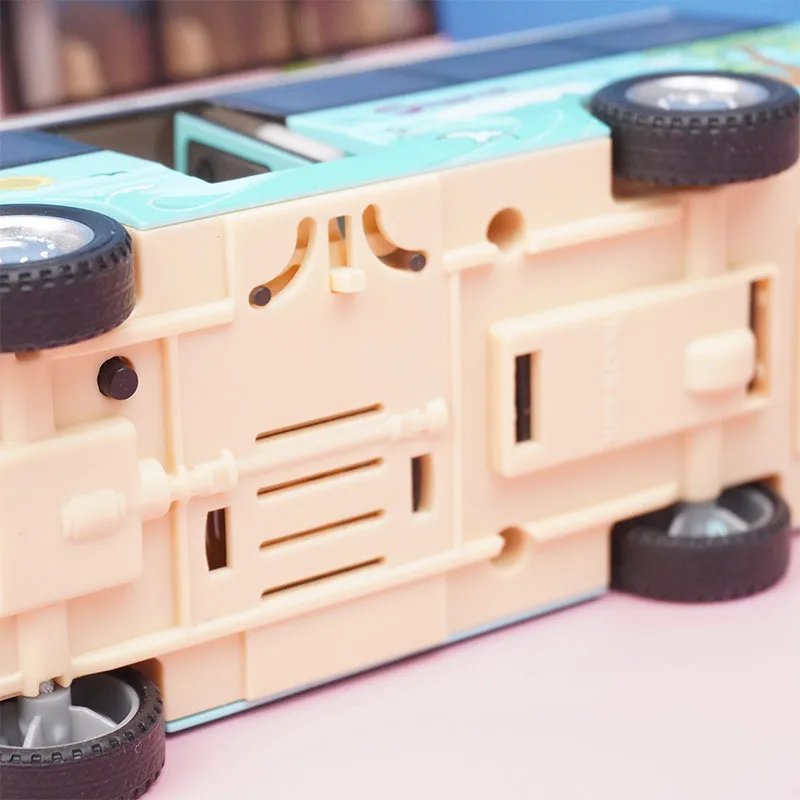 Kids Sound Light Tour School Bus Model Boy Girl Toy Die Cast Metal Little Cars Cars City Bus Friction Powered Play Toys Gift