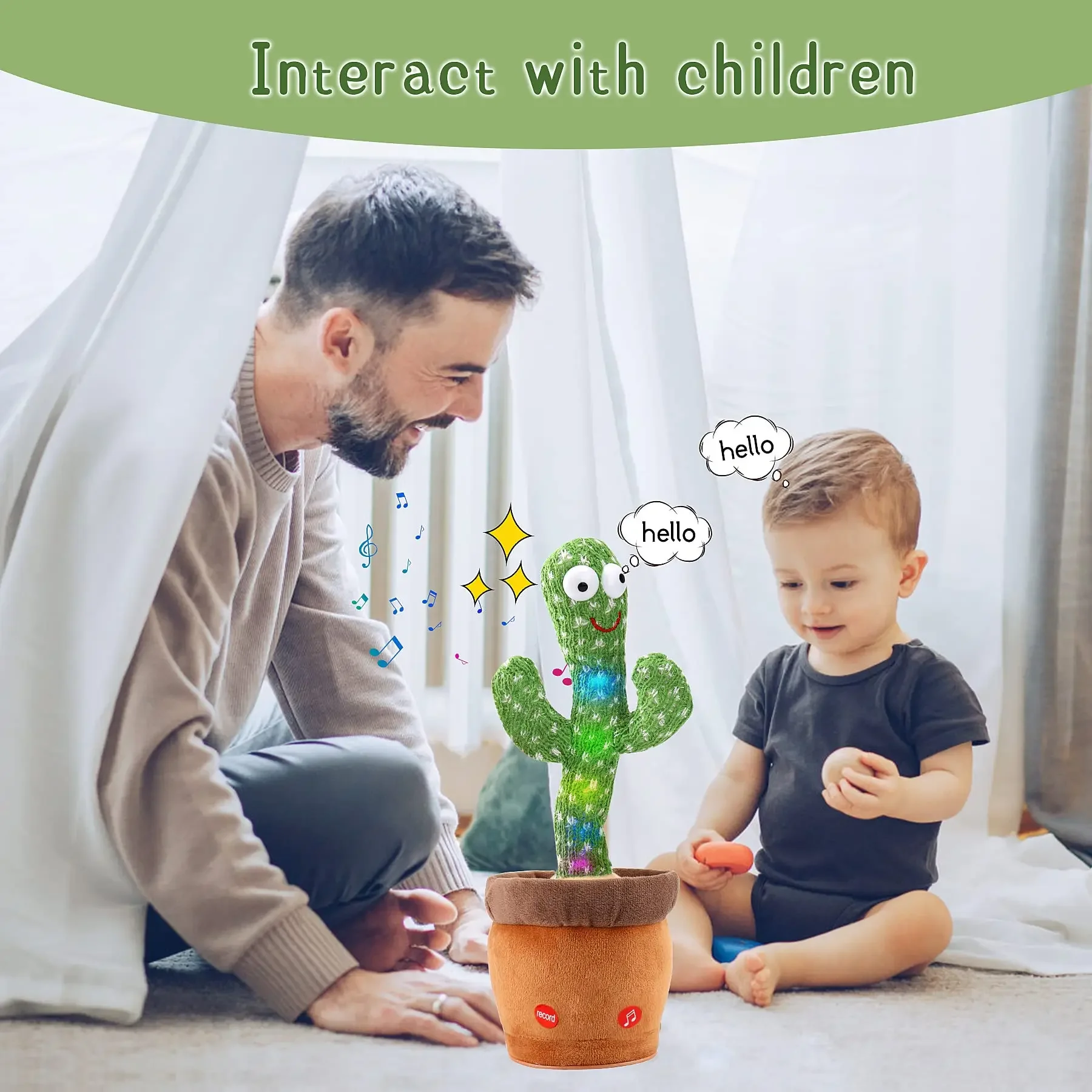 Rechargeable Dancer Cactus Glowing Dancing Electronic Plush Toys Can Sing Record Lighten for Baby Toy Education Funny Gift Rechargeable Dancer Cactus Glowing Dancing Electronic Plush Toys Can Sing Record Lighten for Baby Toy Education Funny Gift