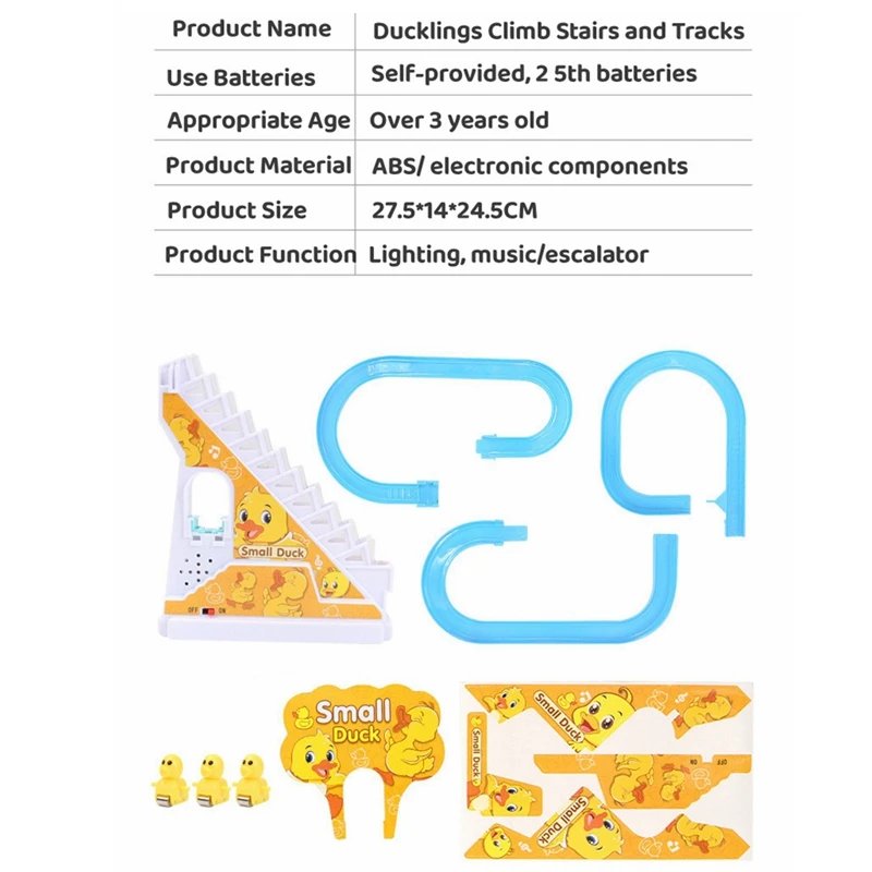 Children's ducklings climb stairs, cute ducks climb stairs, baby electric singing toys, duck slides