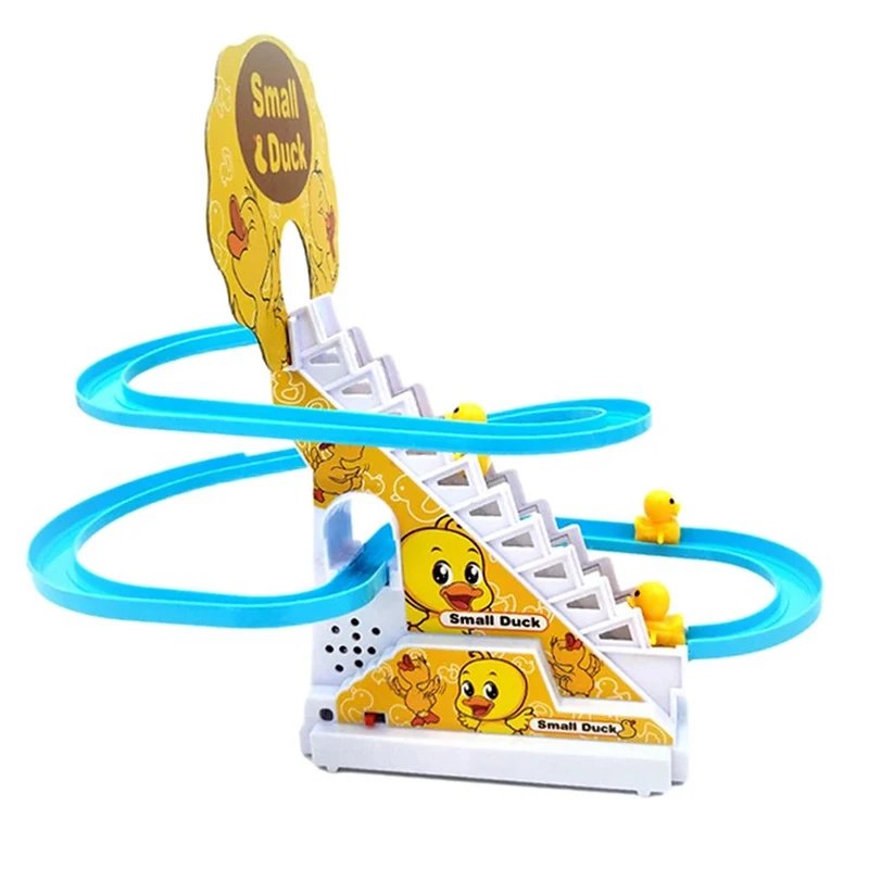 Children's ducklings climb stairs, cute ducks climb stairs, baby electric singing toys, duck slides