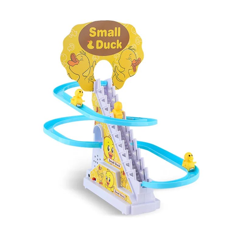 Children's ducklings climb stairs, cute ducks climb stairs, baby electric singing toys, duck slides