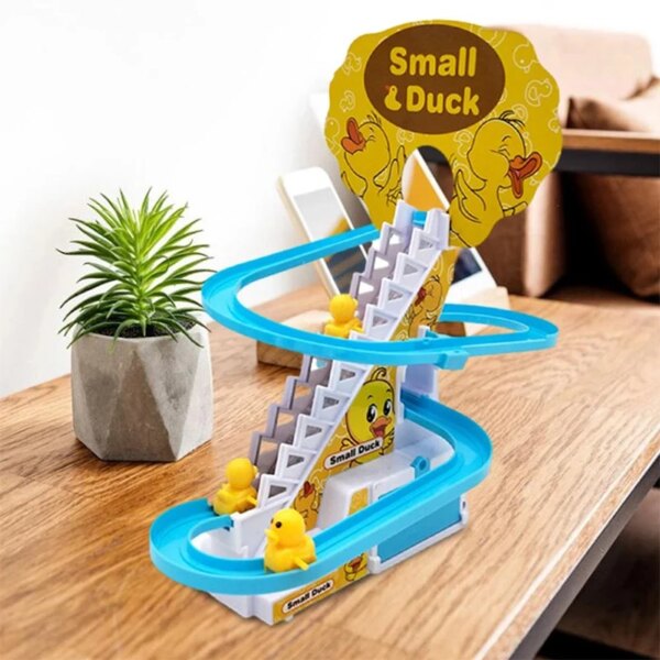 Children's ducklings climb stairs, cute ducks climb stairs, baby electric singing toys, duck slides