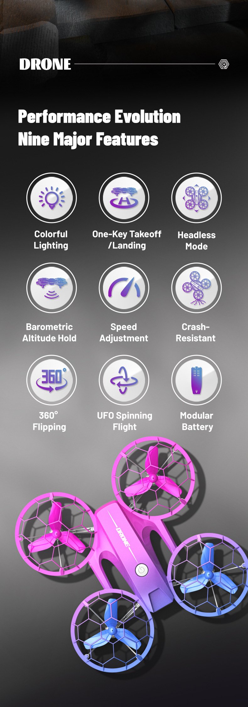 JJRC H127 UFO Drone Racing Drones Mini Dron Rc Plane Helicopter Toys Altitude Hold Stunt Quadcopter Christmas Gifts for Boys Kid