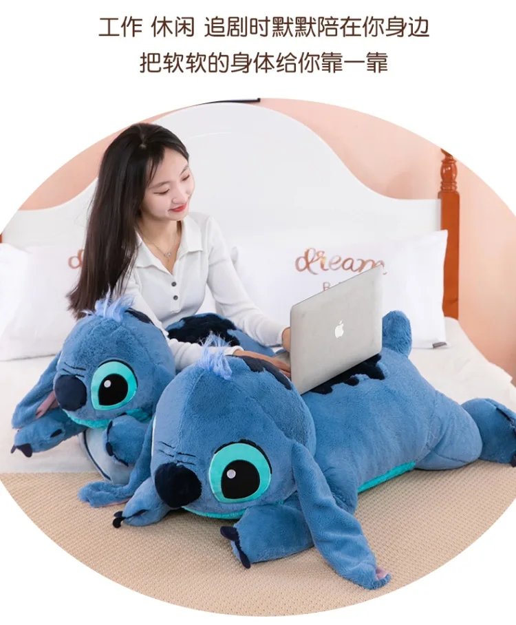 Disney Kawaii Stitch Plush Toy Doll Animals Cartoon Soft Sleeping Sofa Pillow Room Decor Anime Stuffed Peluche Birthday Gift