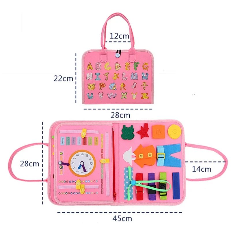 Busy Board Montessori Toys for Toddler Busy Book Sensory Preshool Early Education Learning Fine Motor Skills Toys For Children