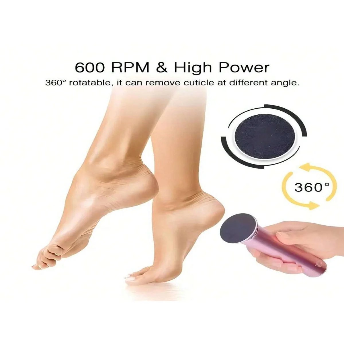 Electric foot callus remover, cordless foot file, rechargeable automatic remover, pedicure tool, remover, sharpener, grinder Electric foot callus remover, cordless foot file, rechargeable automatic remover, pedicure tool, remover, sharpener, grinder