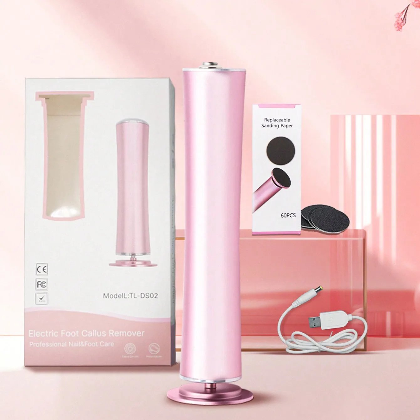 Electric foot callus remover, cordless foot file, rechargeable automatic remover, pedicure tool, remover, sharpener, grinder Electric foot callus remover, cordless foot file, rechargeable automatic remover, pedicure tool, remover, sharpener, grinder