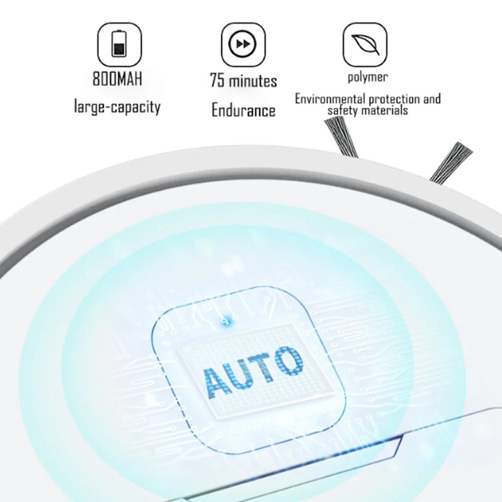 Robot Vacuum Cleaner Auto Charging 1000Pa Power App Control Water Tank Wet Mopping Robot Vacuum Cleaner USB Electric Sweeper