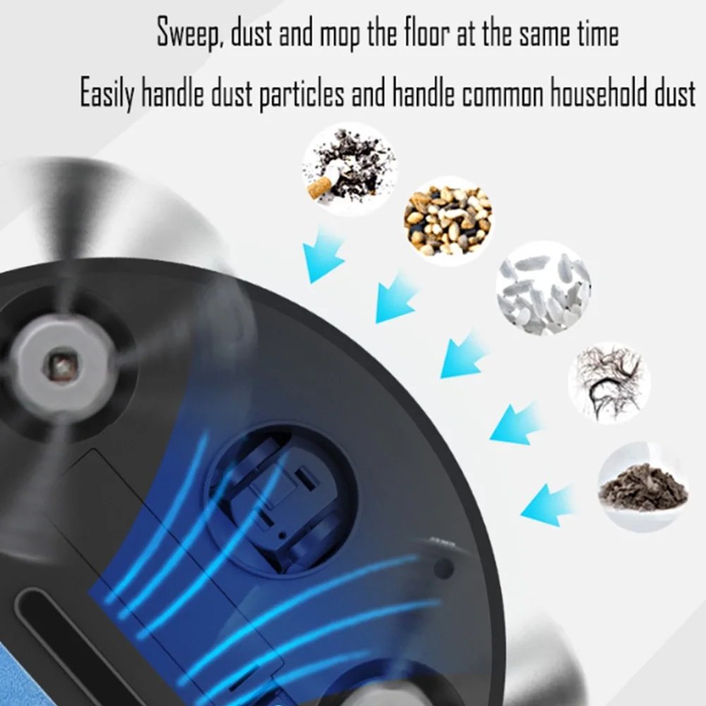 Robot Vacuum Cleaner Auto Charging 1000Pa Power App Control Water Tank Wet Mopping Robot Vacuum Cleaner USB Electric Sweeper