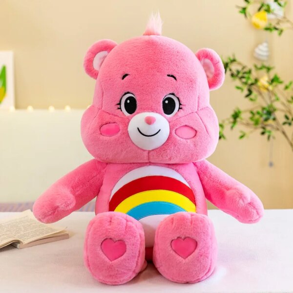 MINISO 40CM Carebears Kawaii Rainbow Bear Plush Toys Lovely Anime Colorful Bear Stuffed Doll Soft Toy Room Decor Birthday Gifts - Image 4