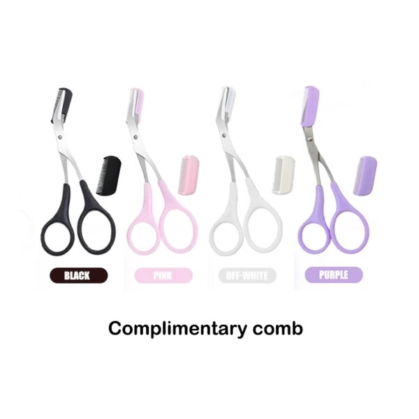 Eyebrow Trimmer Scissor Beauty Products for Women Eyebrow Scissors with Comb Eyebrow Shaver Makeup Tools Beauty Scissors - Image 3