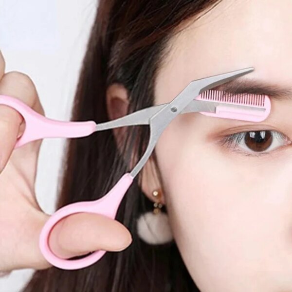 Eyebrow Trimmer Scissor Beauty Products for Women Eyebrow Scissors with Comb Eyebrow Shaver Makeup Tools Beauty Scissors