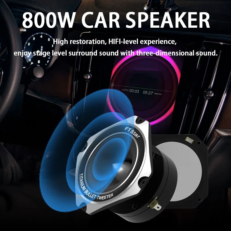 3 inch Car Speakers 800W Auto Door Audio Subwoofer High Quality Full Range Frequency Speaker Titanium Bullet Tweeter 3 inch Car Speakers 800W Auto Door Audio Subwoofer High Quality Full Range Frequency Speaker Titanium Bullet Tweeter