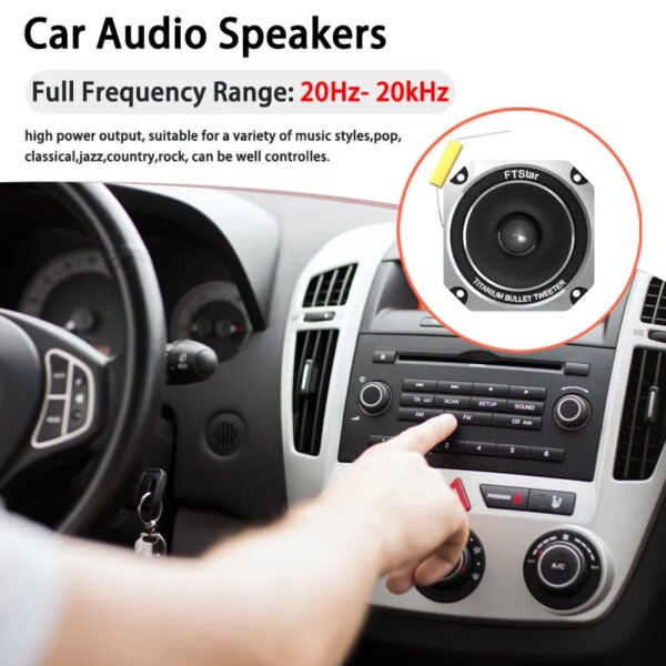 3 inch Car Speakers 800W Auto Door Audio Subwoofer High Quality Full Range Frequency Speaker Titanium Bullet Tweeter - Image 4